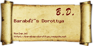 Barabás Dorottya névjegykártya